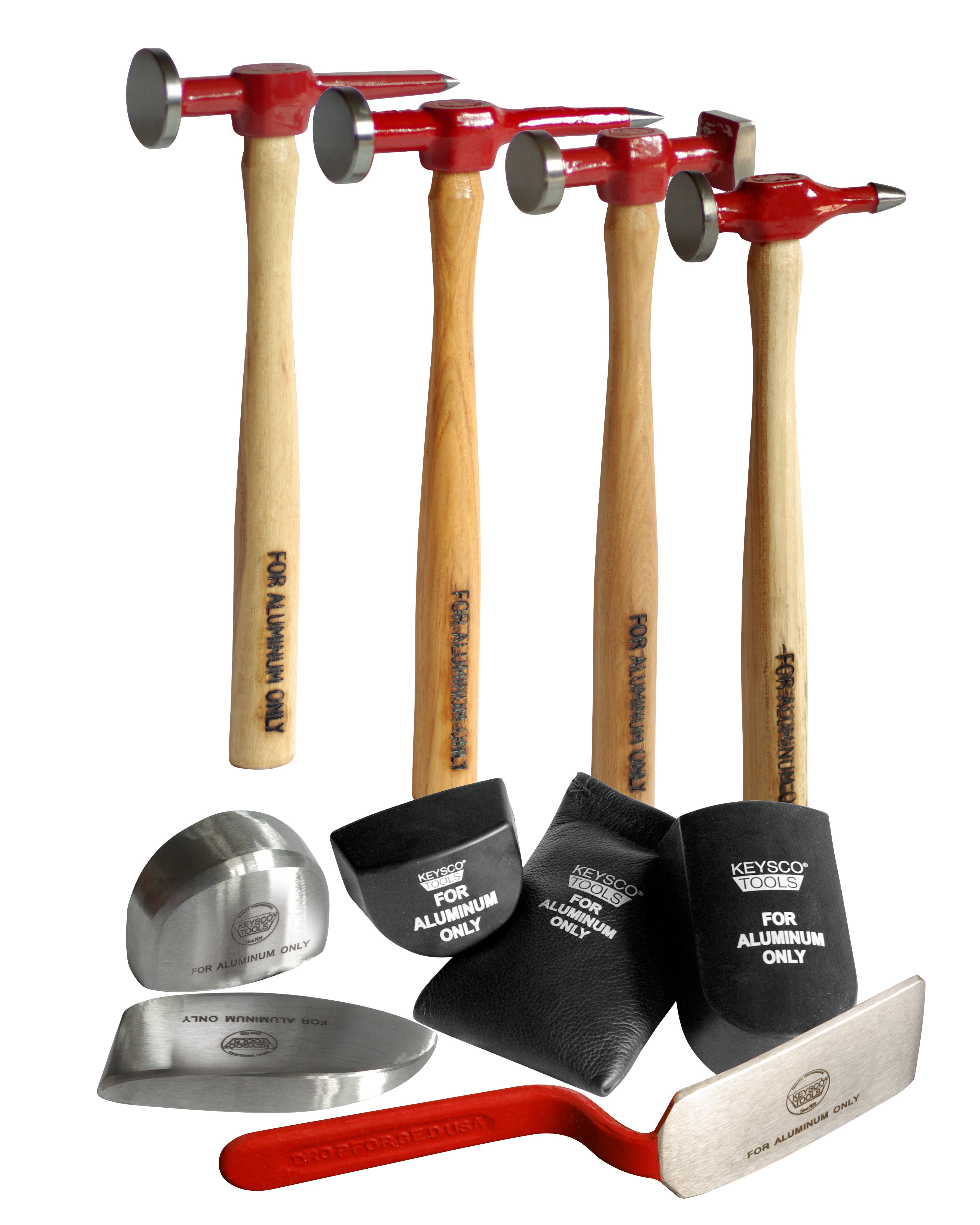 Keysco 10 Pc. Hammer & Dolly Kit For Aluminum Repair Part # 55300
